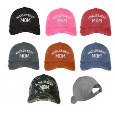 WORLD&apos;S BEST MOM Dad Hat Distressed Mother Baseball Cap Many Colors Available  eb-03563513